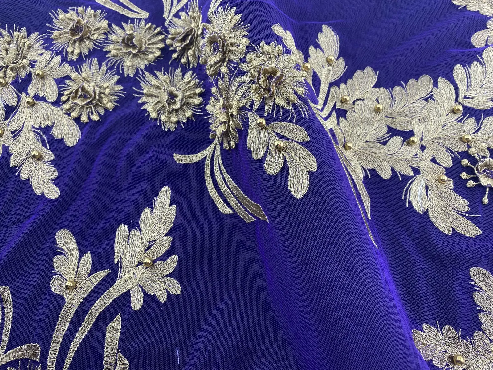 Gold Polyester İthal Brode Aplik