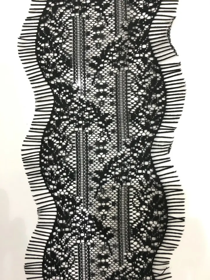 Greige Eyelash Polyester Domestic Tape Lace