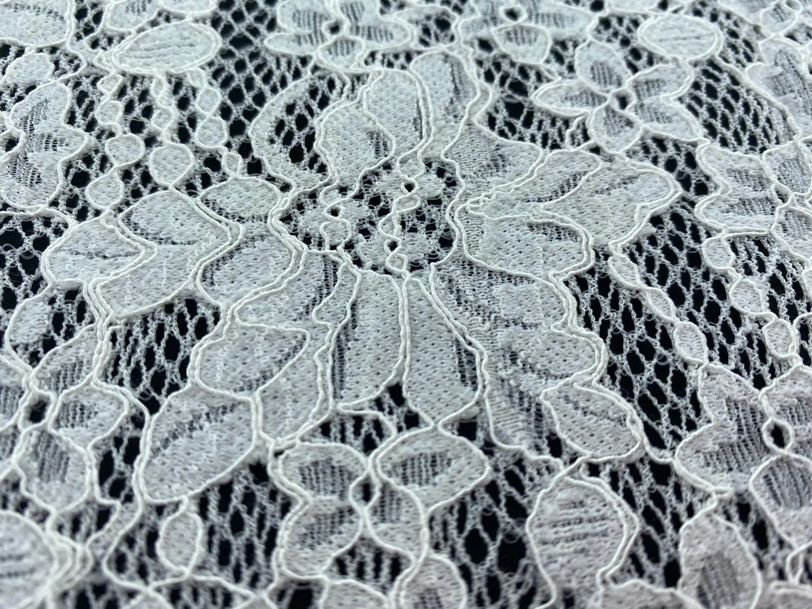 Heat-set Corded Lycra Nylon Imported Lace