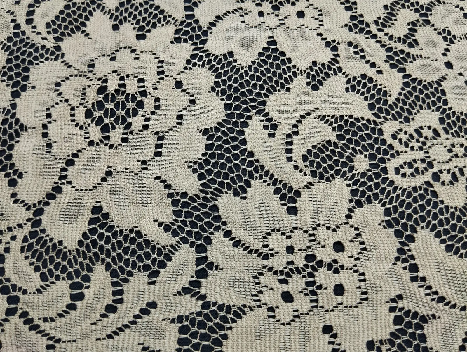 Beige Eyelash Plain Domestic Tape Lace