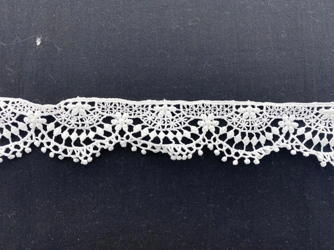 Ham Mat Polyester Yerli Güpür Brode Bant · 4 cm