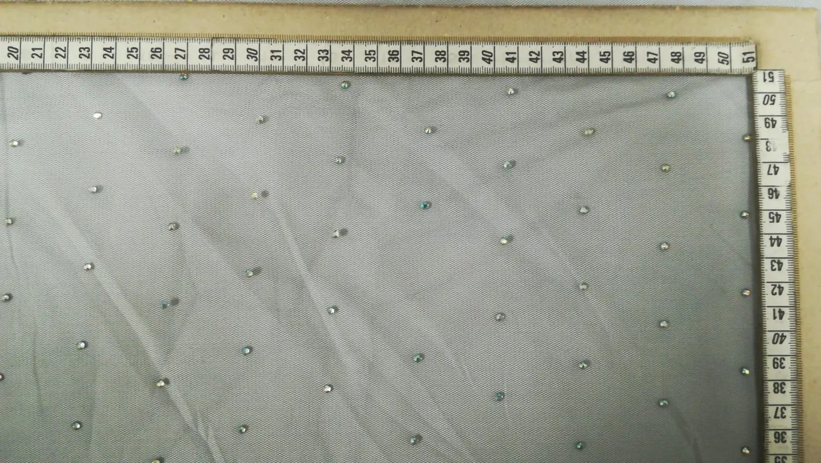 Black Embroidered Polyester Domestic Tulle · 95 cm