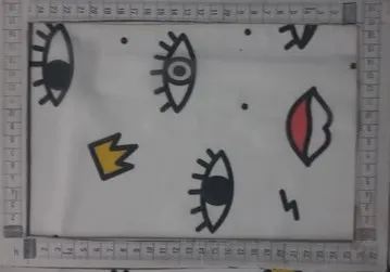 Beyaz Baskılı Polyester Yerli Şifon · 150 cm