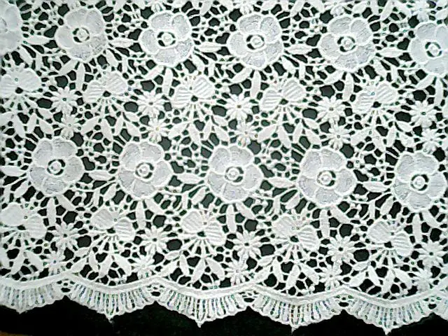 Greige Polyester Domestic Guipure Broderie Tape