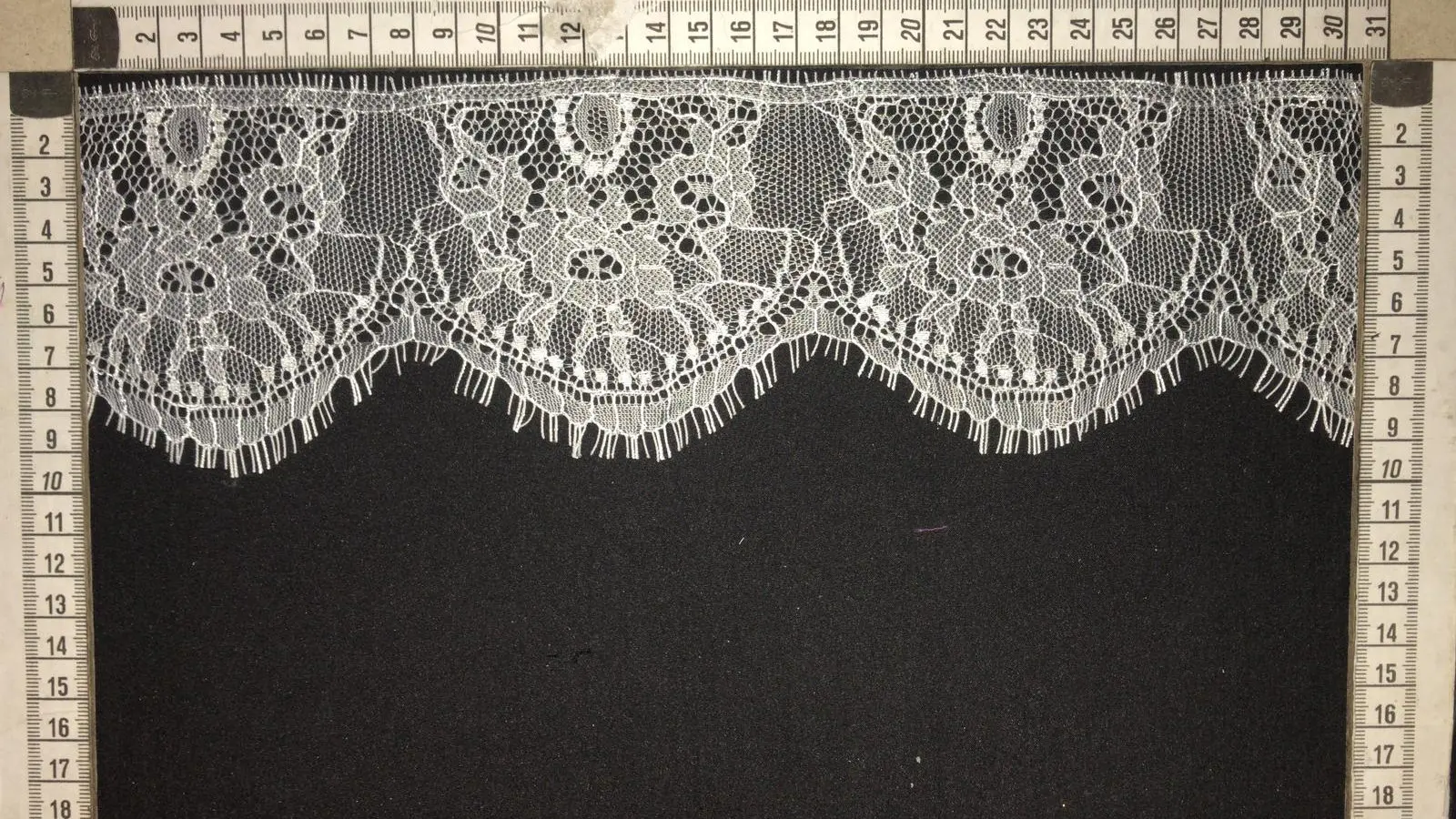 Greige Eyelash Nylon Imported Tape Lace