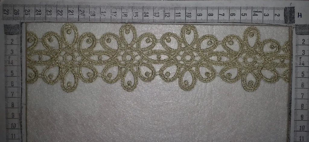 Gold Simli Polyester İthal Güpür Şerit