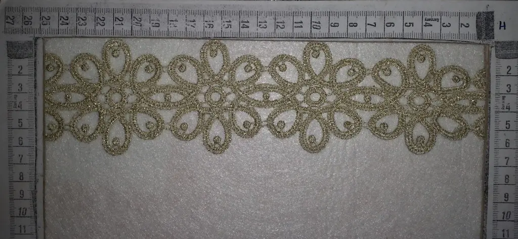 Gold Lurex Polyester Imported Guipure Ribbon