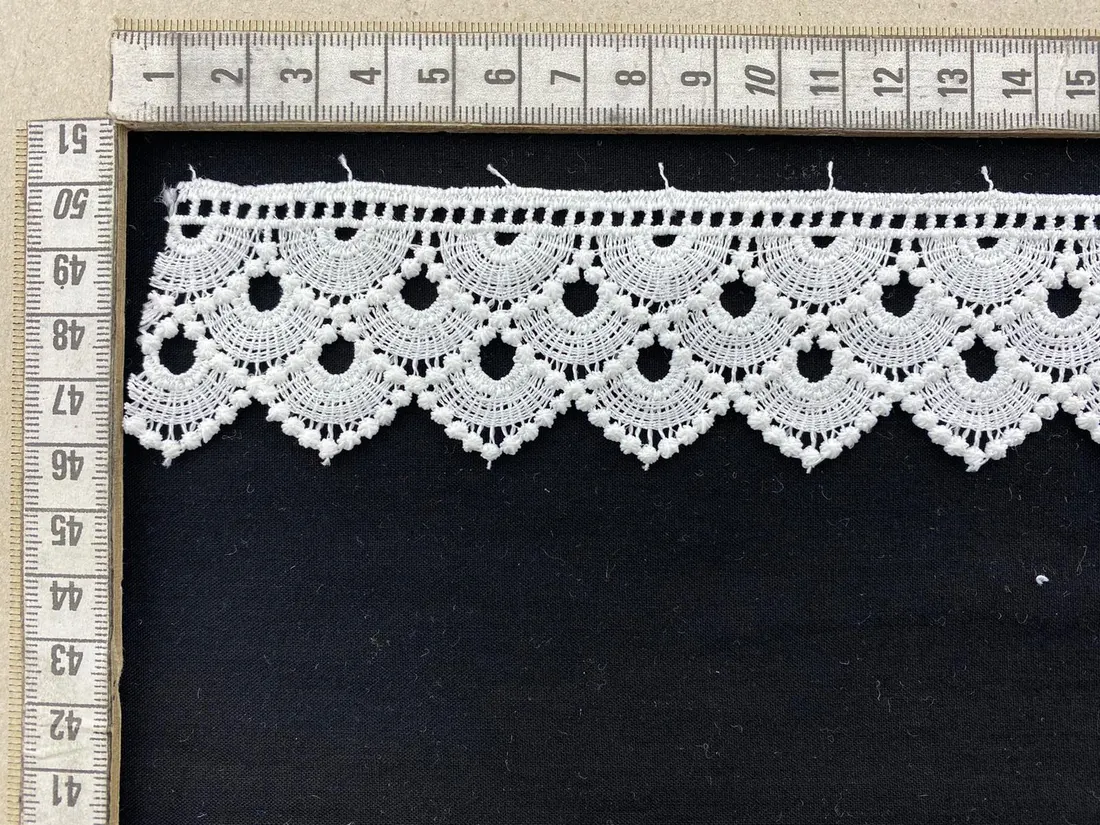 Ham Mat Polyester Yerli Güpür Brode Bant · 4 cm
