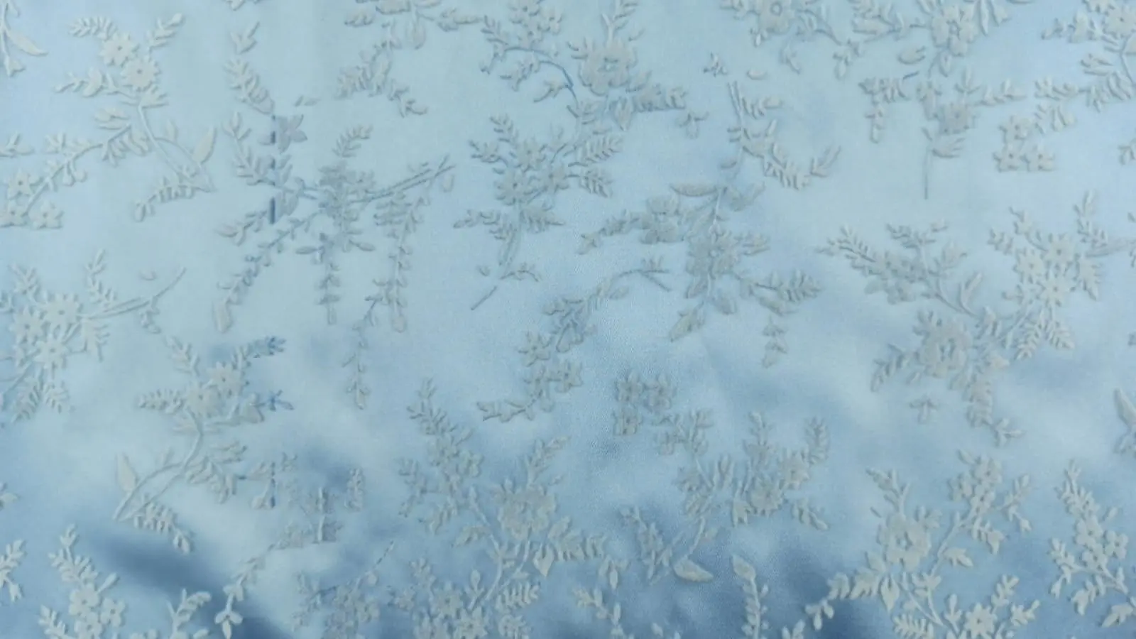 Blue Printed Matte Polyester Domestic Fabric
