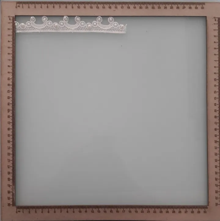 Siyah Mat Polyester İthal Güpür Brode Bant