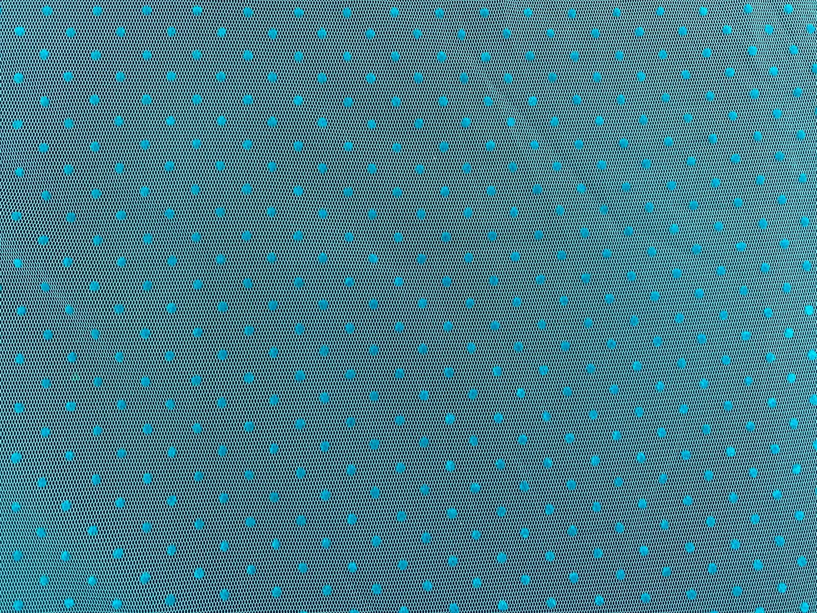 Turkuaz Baskılı Polyester Yerli Tül · 150 cm