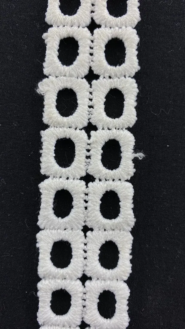 Ham Mat Polyester İthal Güpür Brode Bant · 3 cm