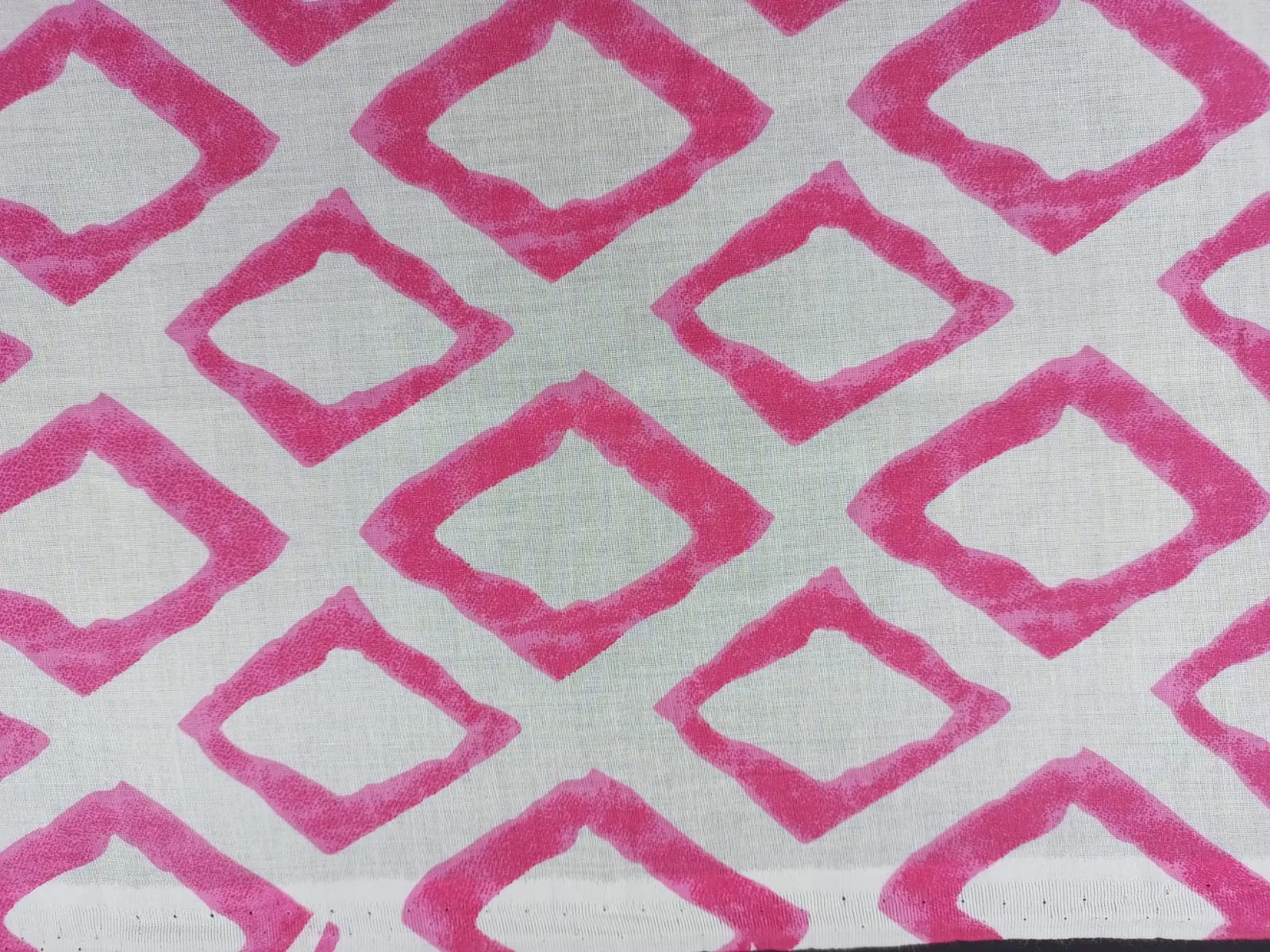 17863 Domestic Lace Voile Cotton Fabric Pink 150 cm