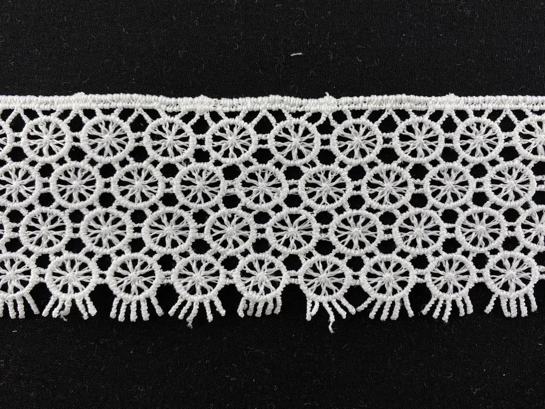 Ham Mat Polyester Yerli Güpür Brode Bant · 5 cm