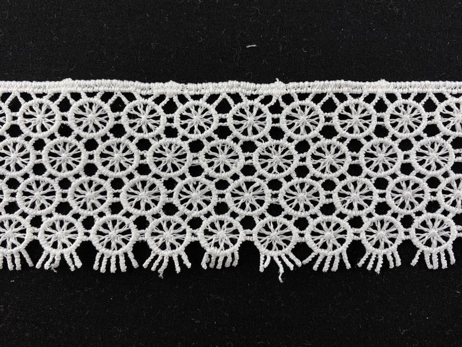 Ham Mat Polyester Yerli Güpür Brode Bant · 5 cm