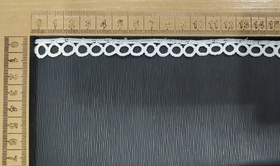 Ham Mat Polyester Yerli Güpür Brode Bant · 1 cm