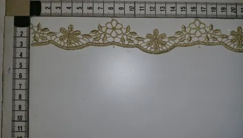 Gold Simli Lurex Polyester Yerli Güpür Brode Bant