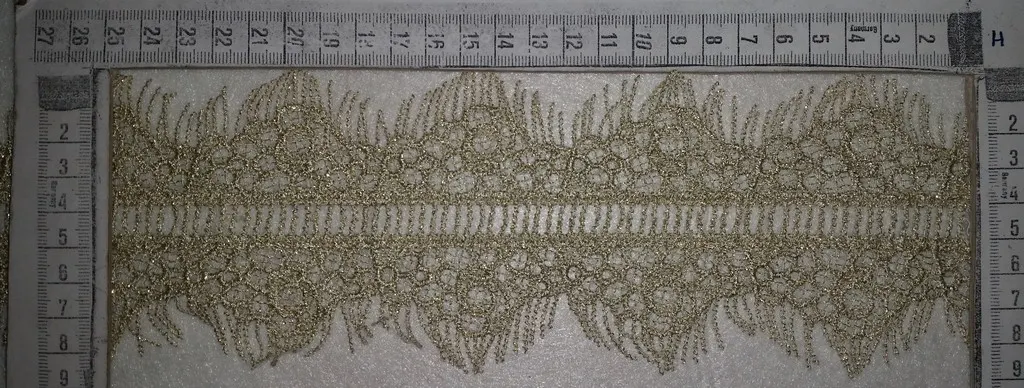 Gold Simli Polyester İthal Güpür Şerit
