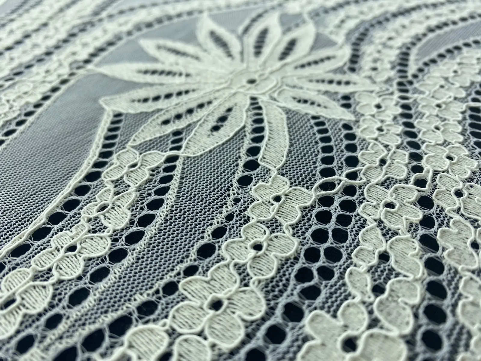 Corded Cotton Nylon Imported Lace · 153 cm