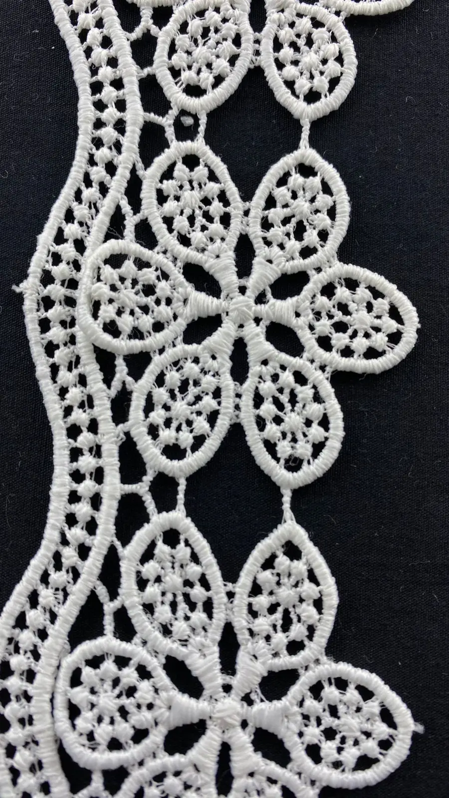 Ham Mat Polyester Yerli Güpür Brode Bant · 6 cm