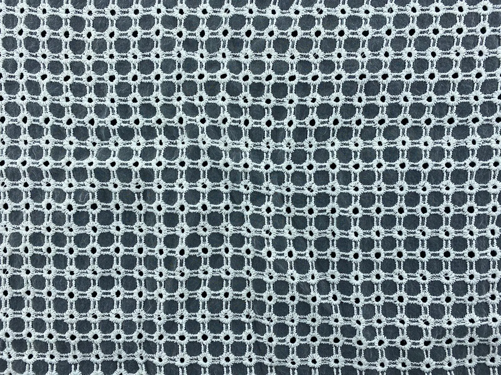 Bleached Polyester Domestic Broderie · 130 cm