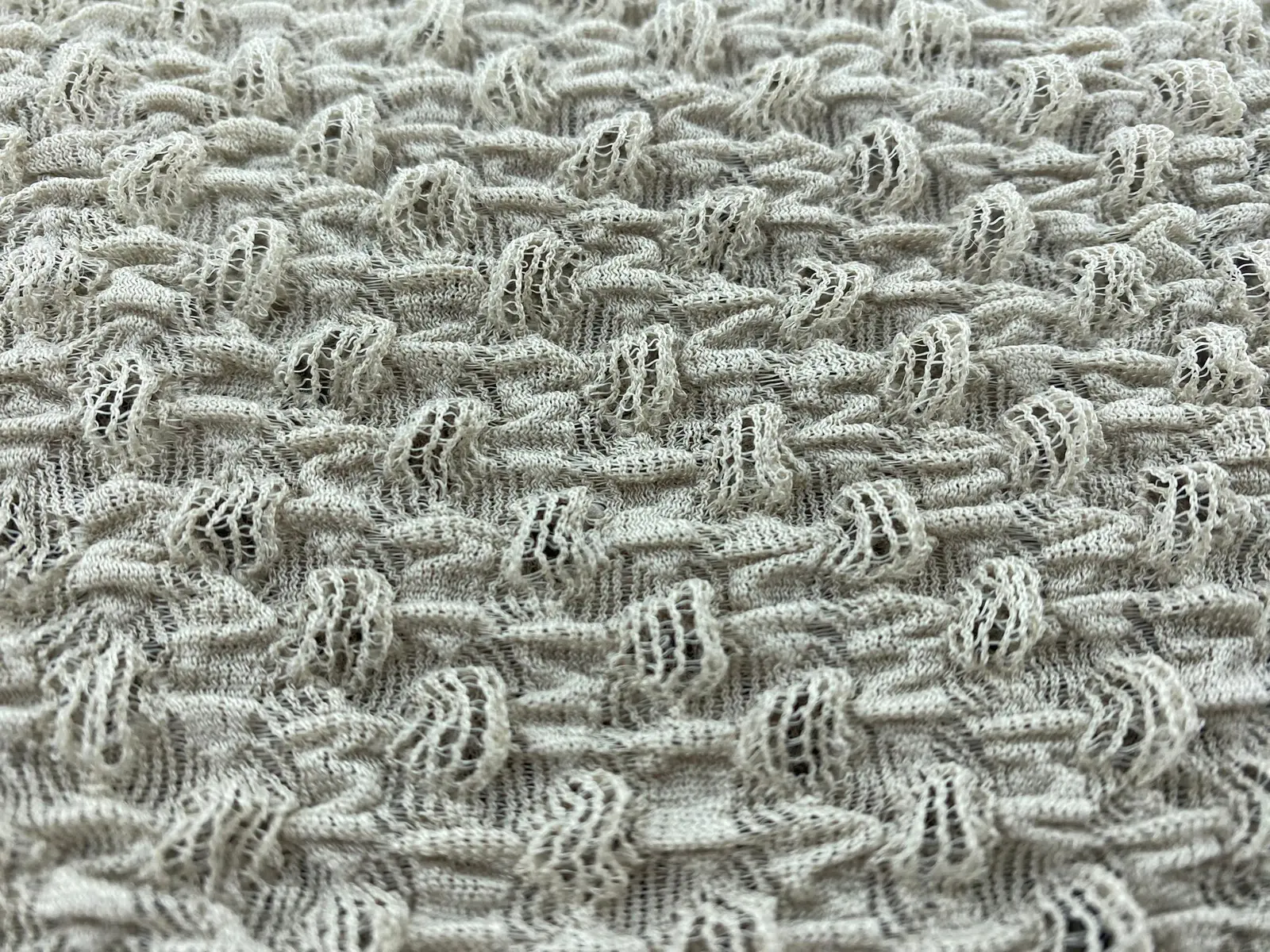 Beige Polyester Domestic Lace · 148 cm