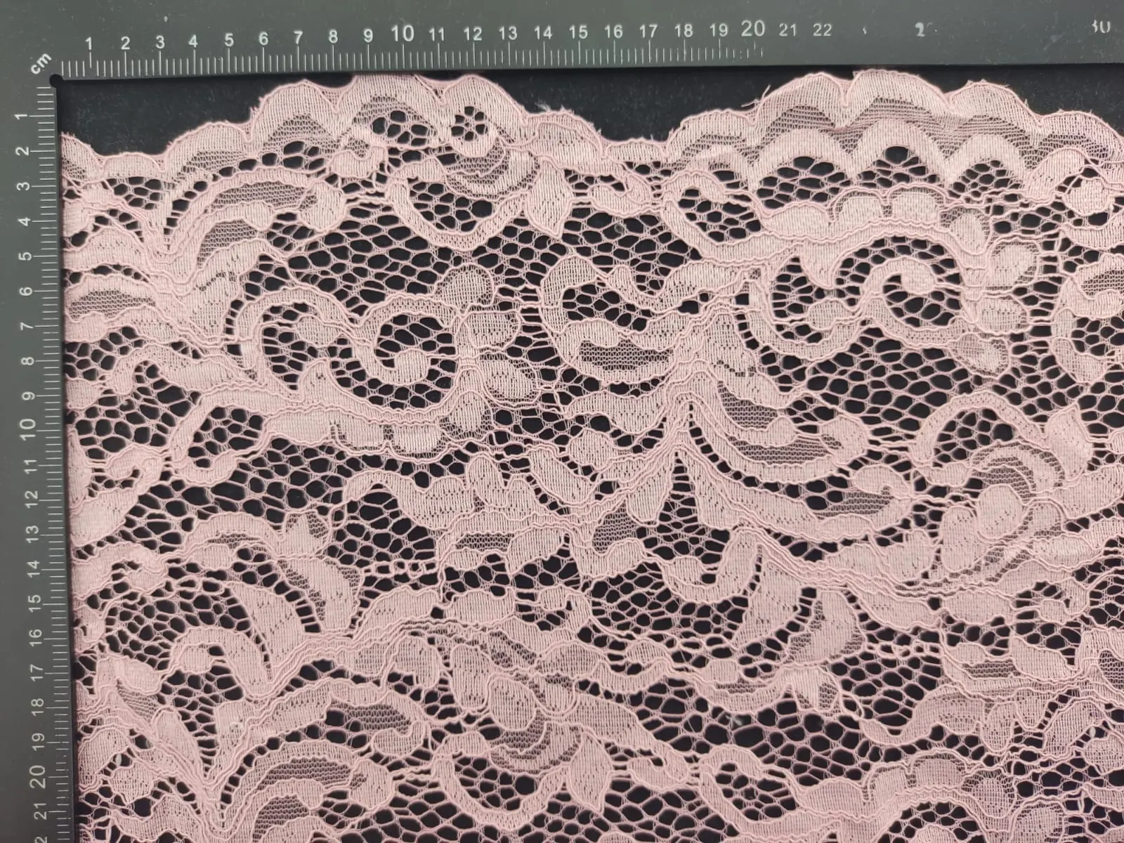 Pink Corded Polyester Domestic Lace · 150 cm