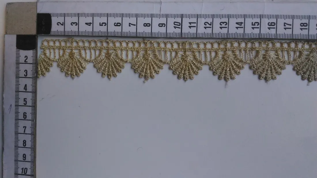 Gold Simli Lurex Yerli Güpür Brode Bant