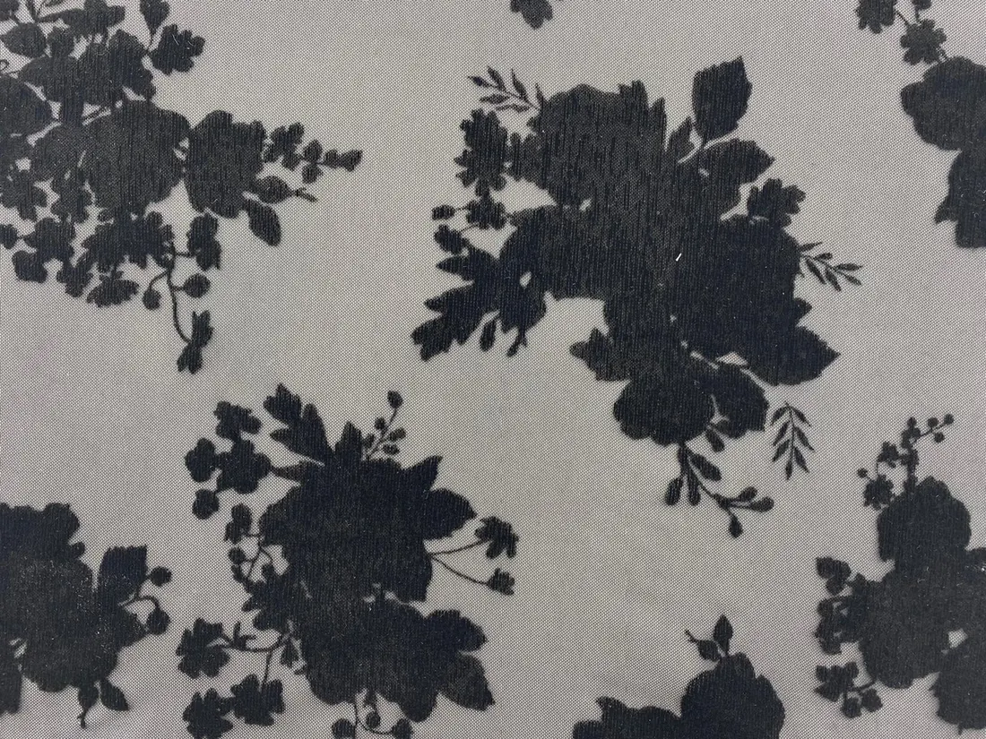 Siyah Likralı Polyester Yerli Tül · 140 cm