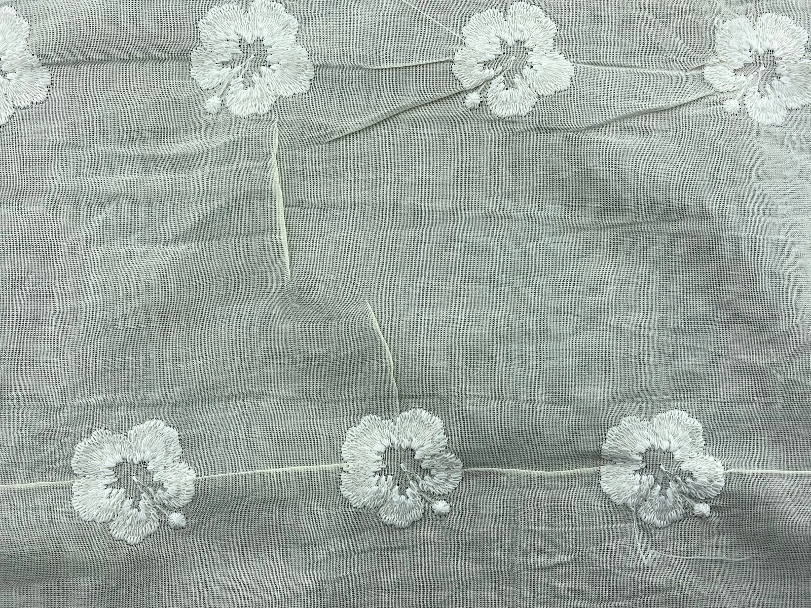 Greige Cotton Domestic Broderie Voile