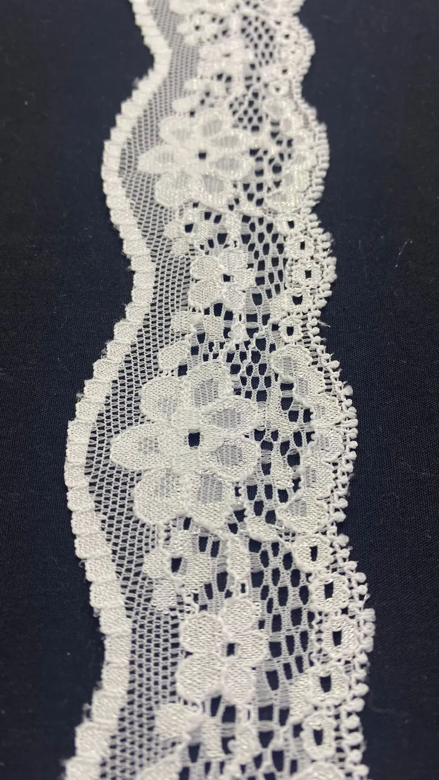 Greige Lycra Nylon Tape Lace