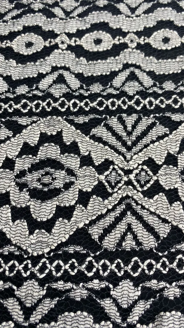 Siyah Pamuk Yerli Dantel · 150 cm