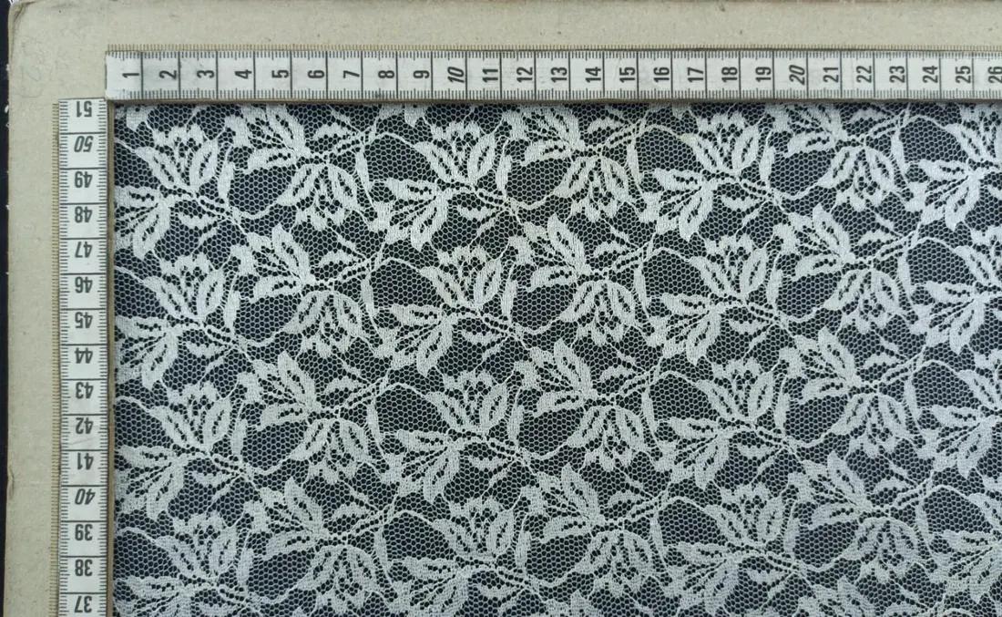 Gümüş Simli Polyester Yerli Dantel