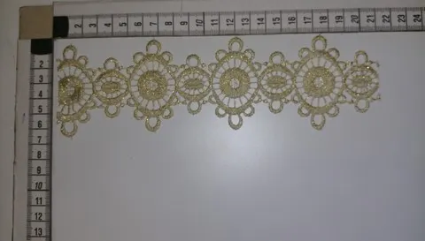 Gold Simli Lurex Polyester Yerli Güpür Brode Bant