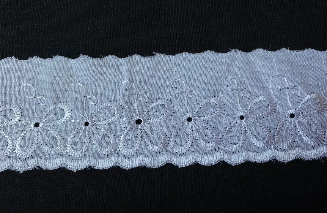 Kasar Polyester Yerli Brode Bant Vual · 6 cm