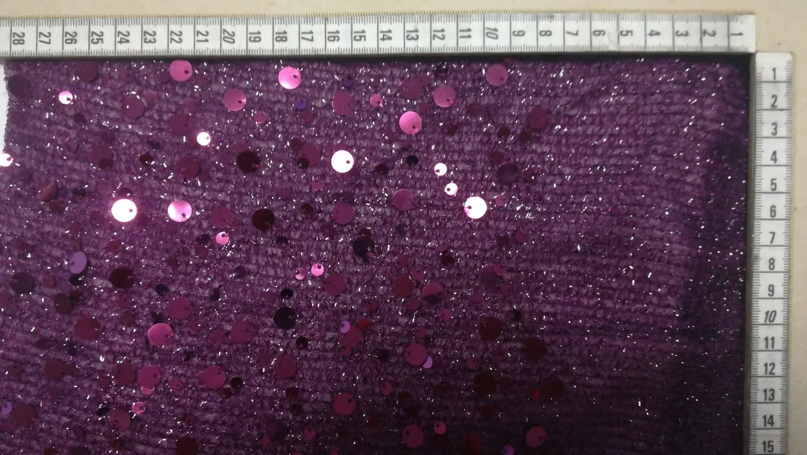 Mor Pullu Sakallı Polyester İthal Payet Analı-kızlı