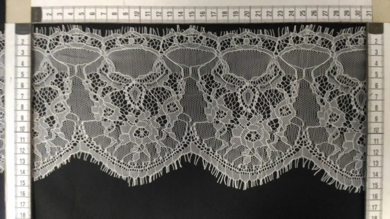 White Eyelash Nylon Imported Tape Lace