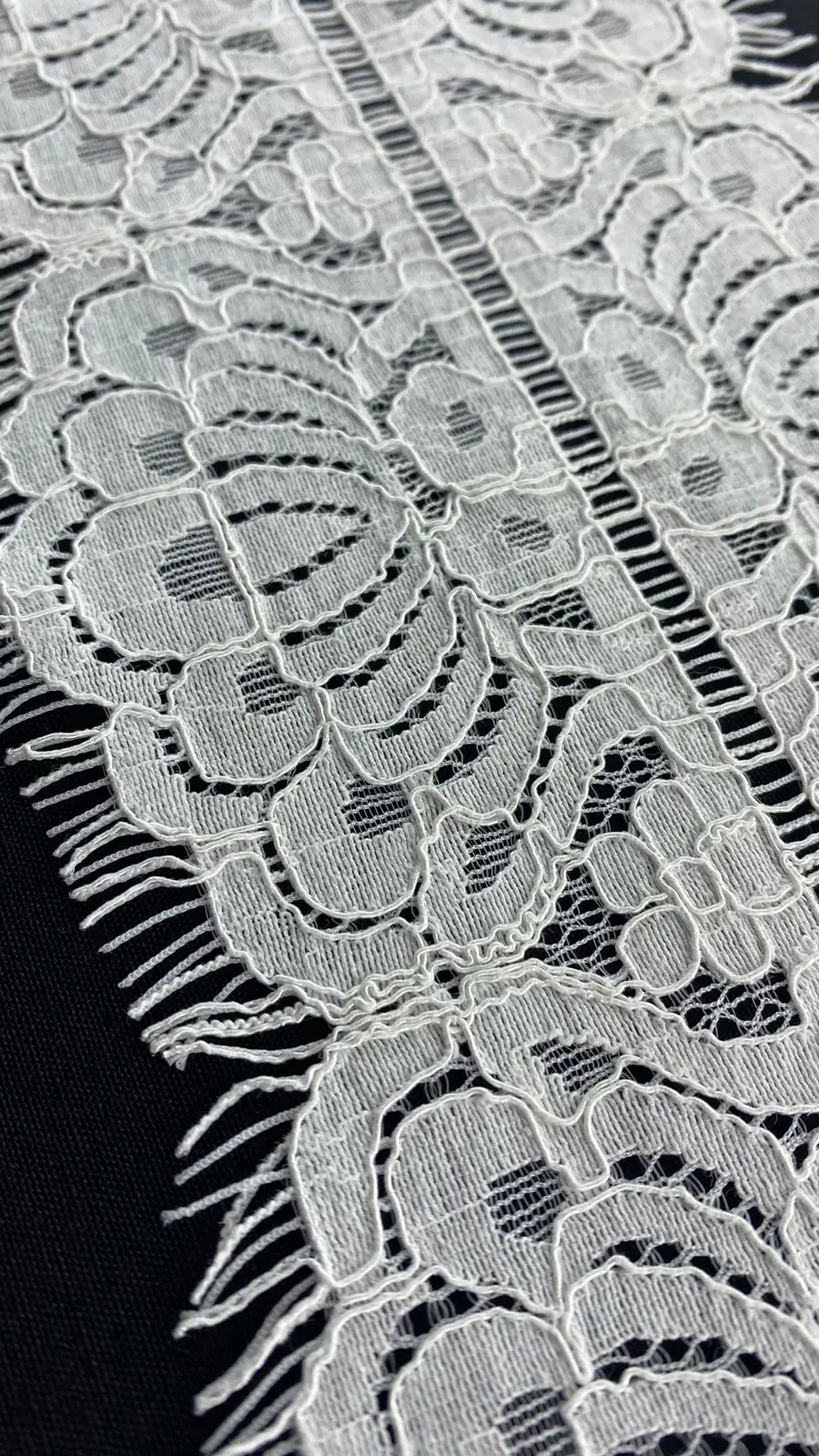 22955 Lace · Imported · Band · Cotton Polyester · kordlu · beyaz · 13,5 cm