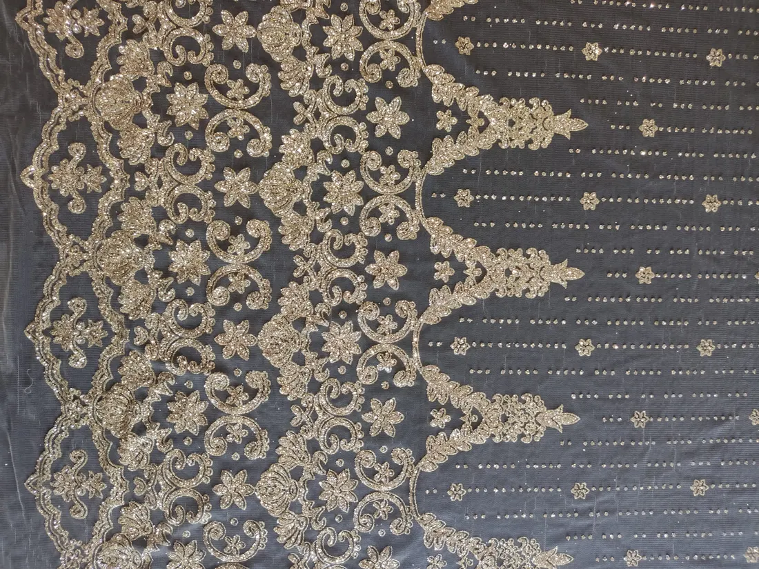 5663 Brode · İthal · Lez · Polyester · Simli · Gold