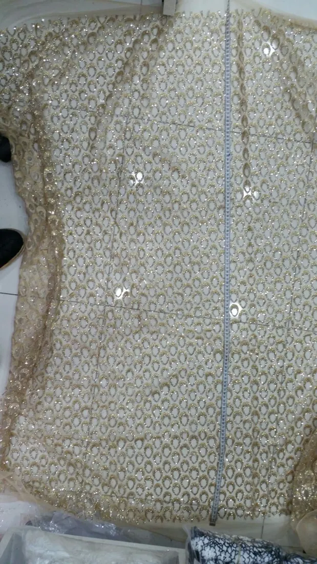 5650 Brode · İthal · Lez · Polyester · Simli · Gold