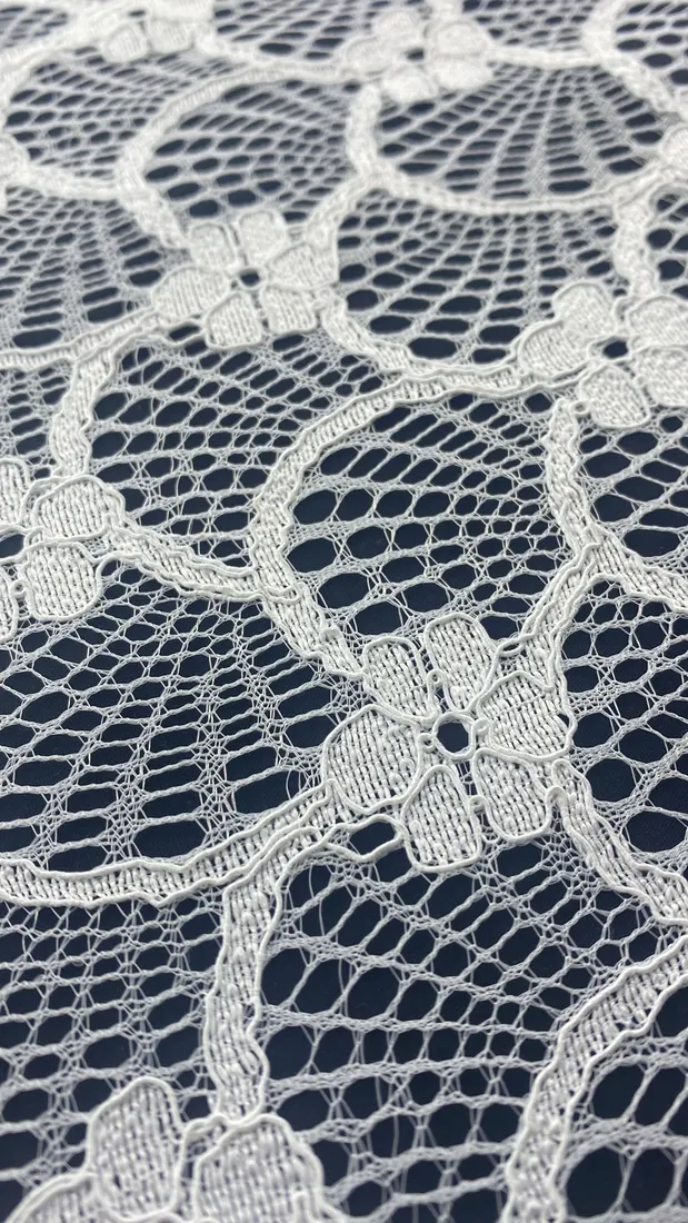 Fikse Kordlu Polyester İthal Dantel