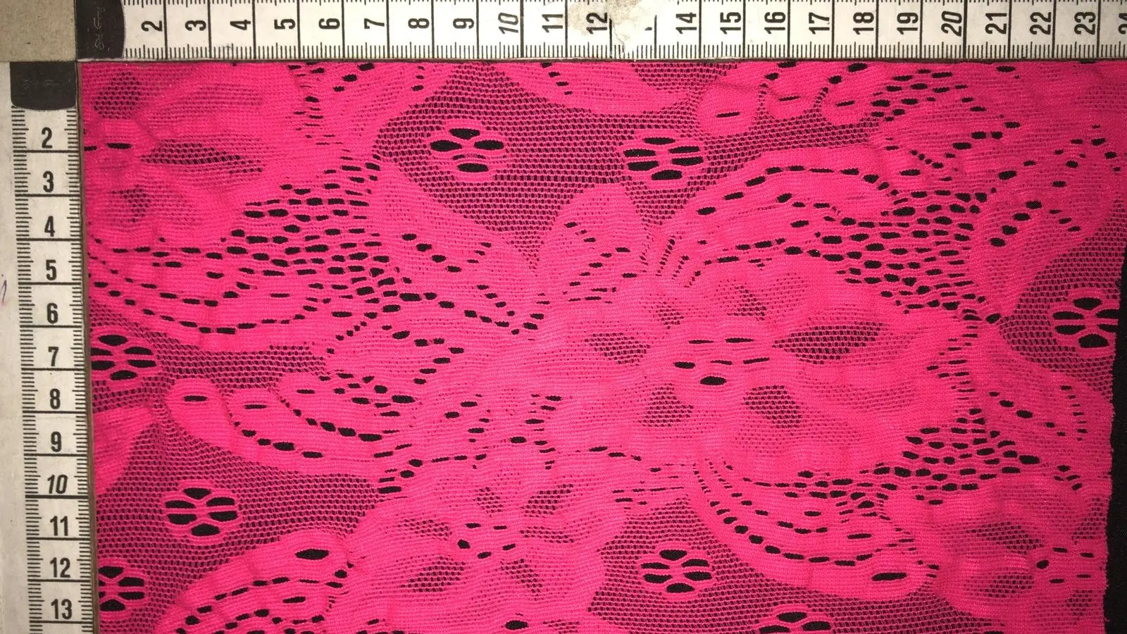 Neon Pink Nylon Imported Lace