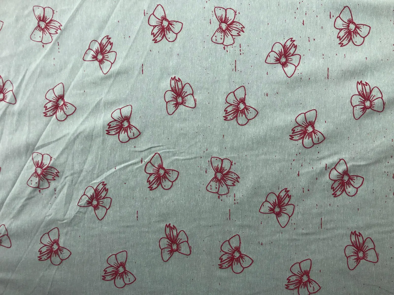 Bleached Printed Cotton Domestic Fabric · 150 cm