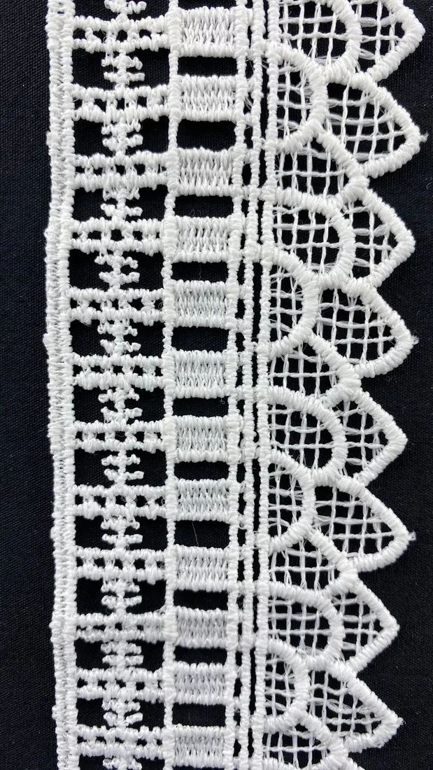 Ham Mat Polyester Yerli Güpür Brode Bant · 5 cm