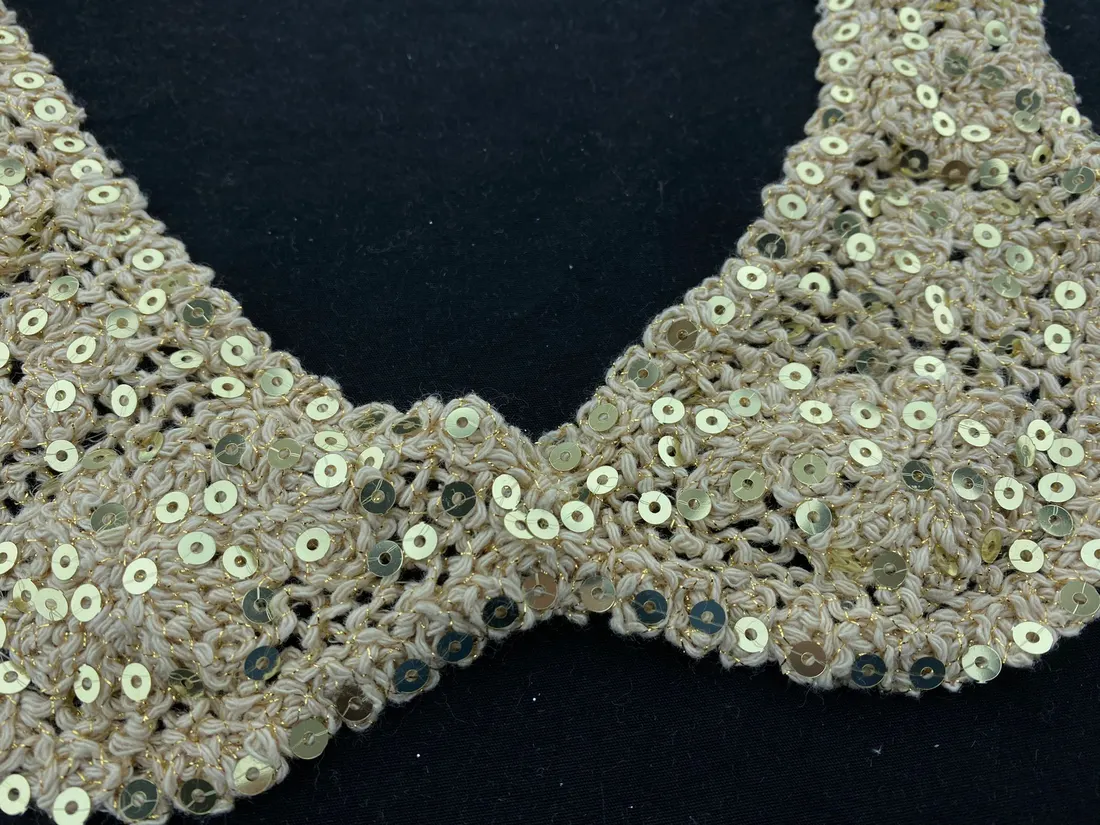 Gold Pullu Pamuk Bant Yaka · 25 cm