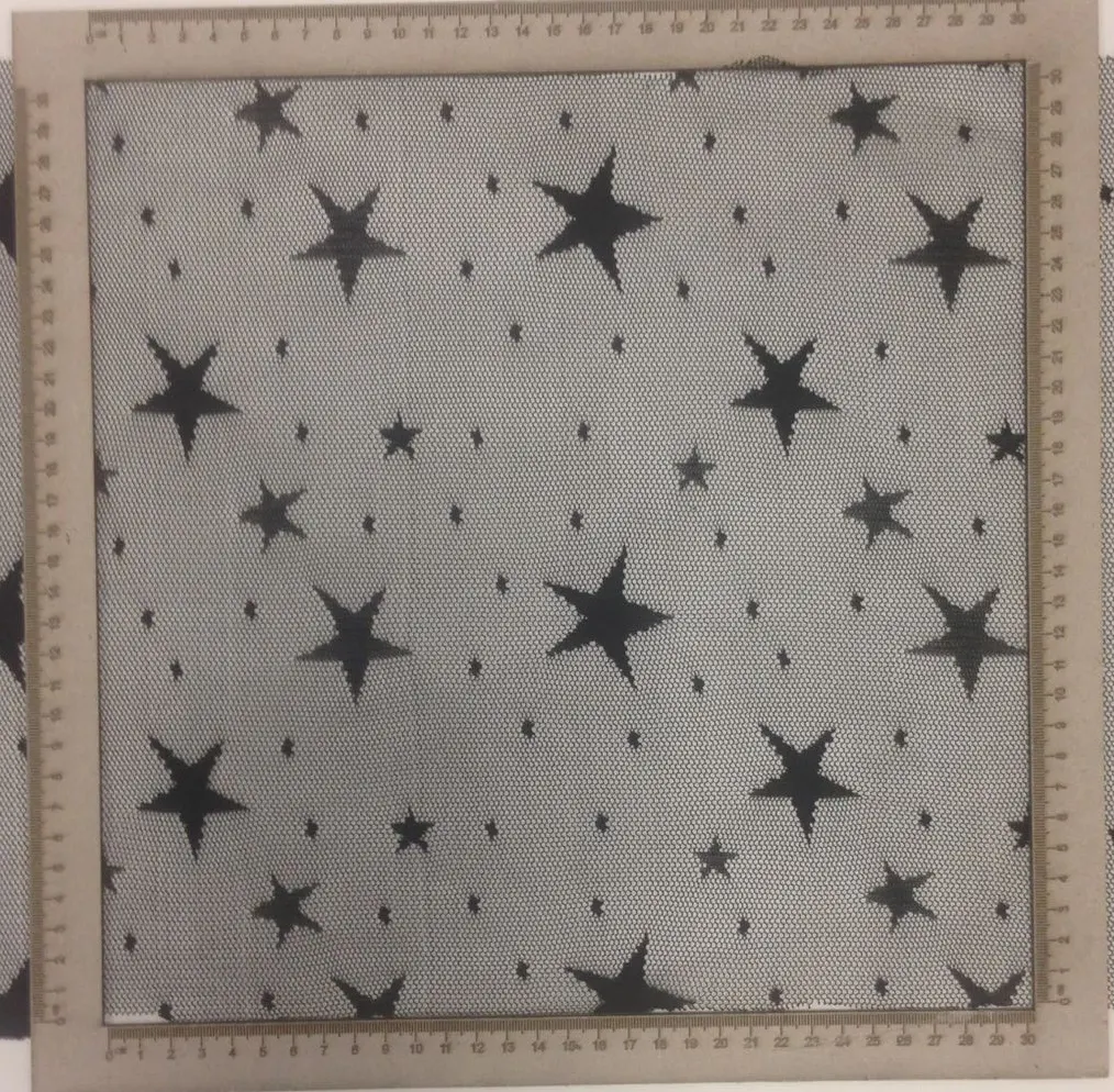 Siyah Polyester Dantel Tül