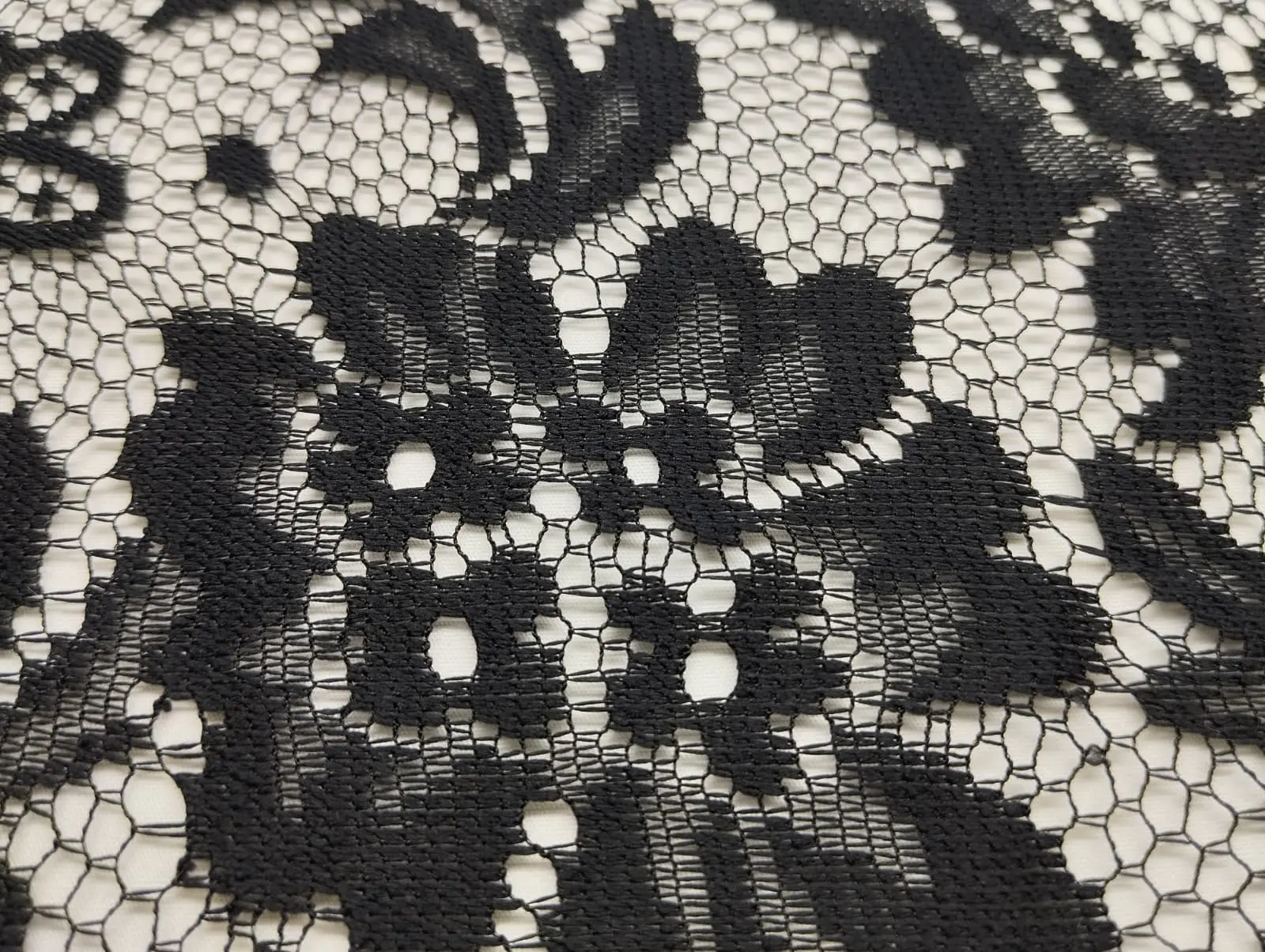 Black Eyelash Plain Polyester Domestic Tape Lace