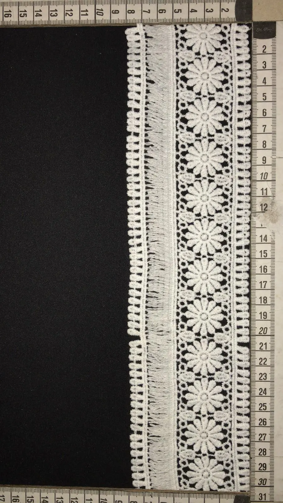 Black Matte Polyester Imported Guipure Broderie Tape