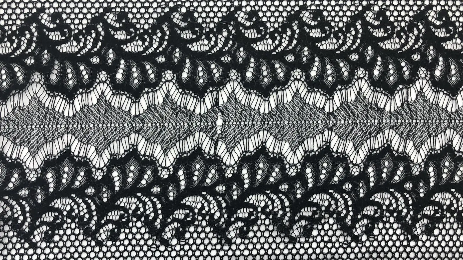 Siyah Polyester Yerli Dantel