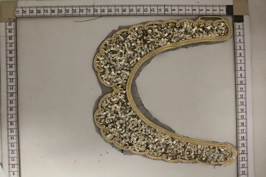 Gold Pullu Tül Yaka